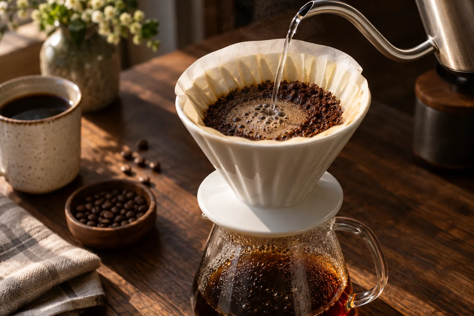 Ten small pours. A new rhythm.